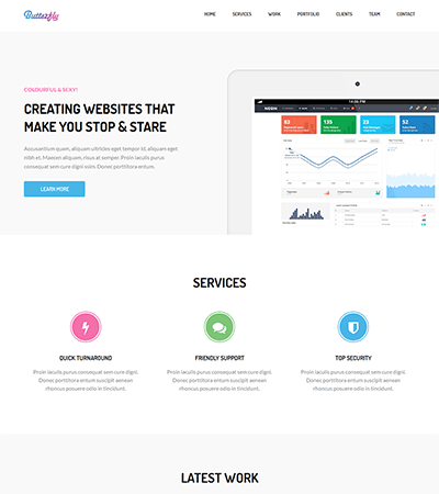 Butterfly – Free Bootstrap Theme